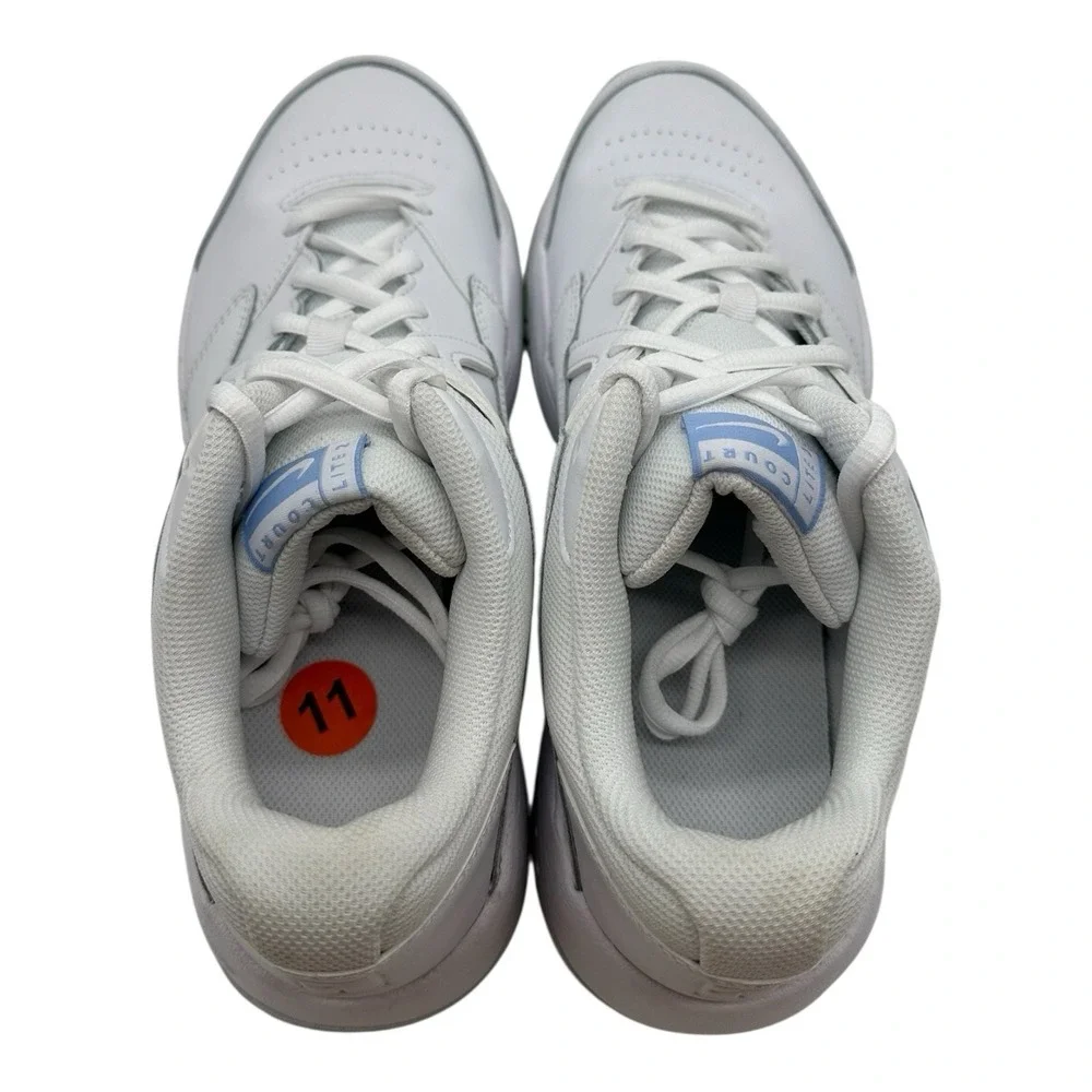 Nike Court Lite 2‎ Sneakers Womens 11 White Blue Leather Tennis Shoes AR8838 112